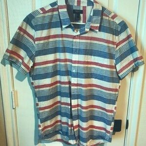Striped Blue and Red Men's Shirt